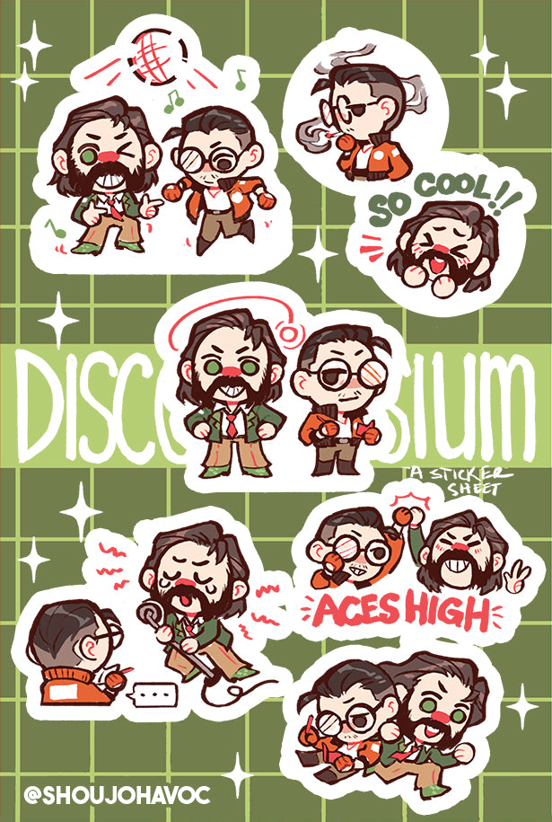 Disco Elysium Sticker Sheet