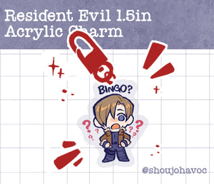 Resident Evil 4 Bingo Leon Acrylic Charm