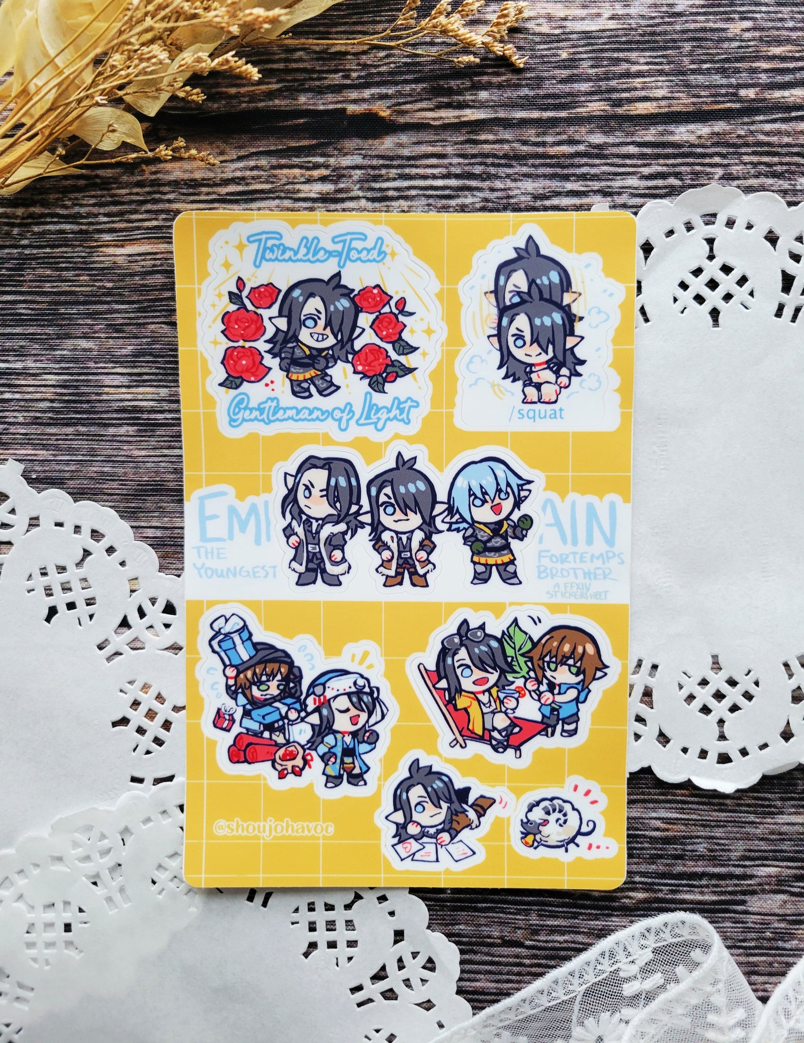 FFXIV Emmanellain Sticker Sheet