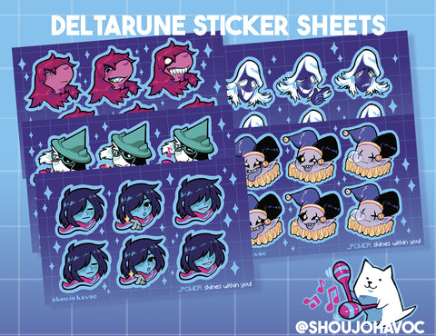 Deltarune Sticker Sheets