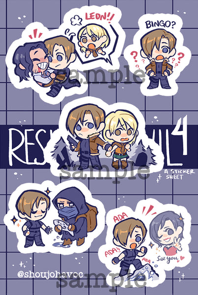 BUNDLE Resident Evil 4 Sticker Sheet and Charm