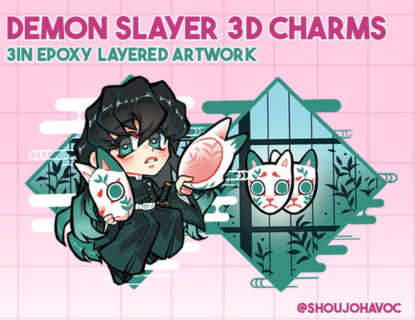 Demon Slayer 3D Charms