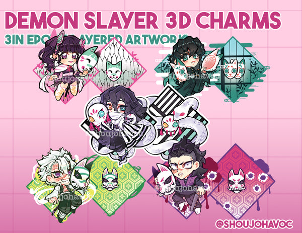 Demon Slayer 3D Charms