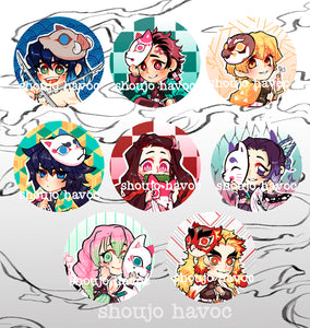 Demon Slayer KNY Button Pack