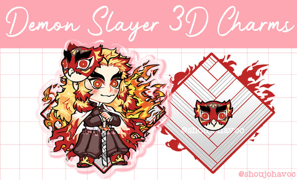 Demon Slayer 3D Charms