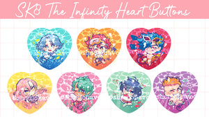 SK8 the Infinity Heart Buttons