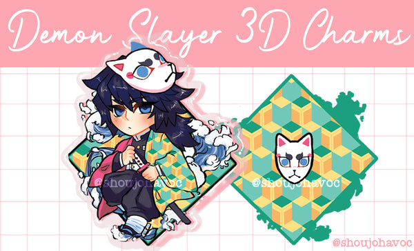 Demon Slayer 3D Charms