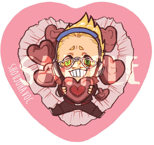 Heartshaped My Hero Academia Pro Hero Buttons