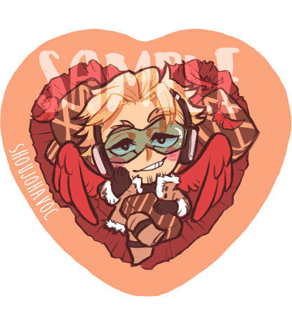 Heartshaped My Hero Academia Pro Hero Buttons