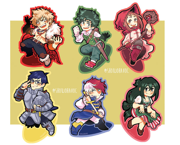 VINYL Fantasy My Hero Academia Stickers