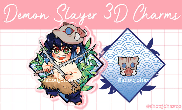 Demon Slayer 3D Charms