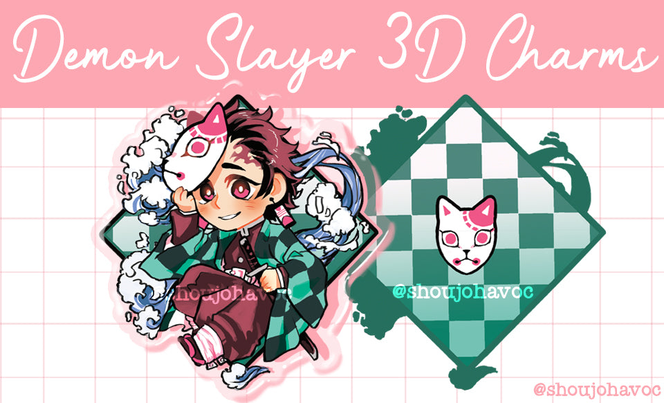 Demon Slayer 3D Charms